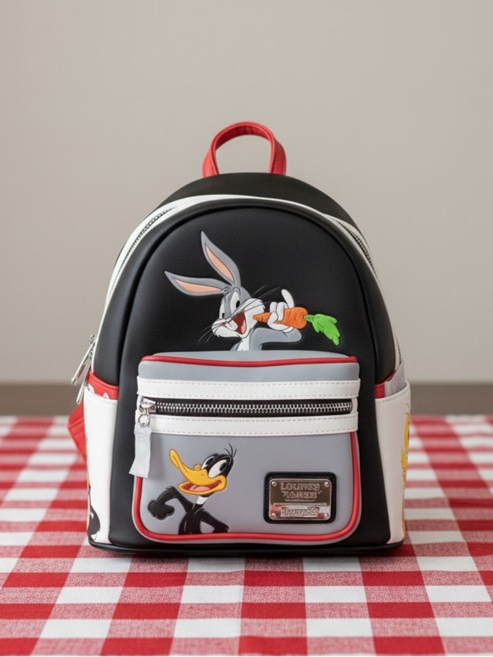 NWT Loungefly Looney Tunes Characters Color Block Mini Backpack